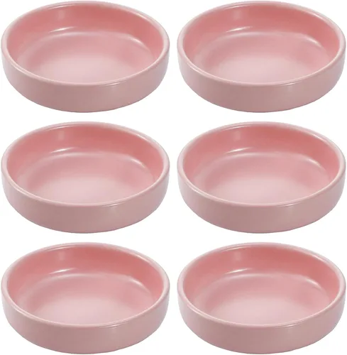 Miniatura 6 de Colias Wing - Juego de 6 tazones de porcelana de diseño elegante y estilo simple de un solo color, tazones para condimentos, tazones para salsa