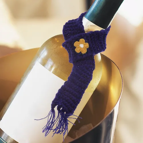 Miniatura 7 de EXCEART 10 piezas mini muñeca decorativa bufanda de muñeca DIY bufanda kawaii mini bufanda mini casa muñeca bufanda suministro de botella de vino