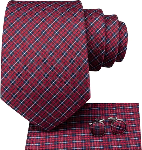 Miniatura 92 de Dubulle Corbata tejida de cachemira para hombre y gemelos de pañuelo para hombre, conjunto de gemelos para boda formal y negocios