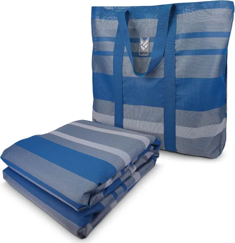 CGEAR RV Comfort - Tapete para exteriores sin arena, (XS) 4 x 5 pies, color azul marino, tapete de PVC suave para patio, caravana, campamento, toldo