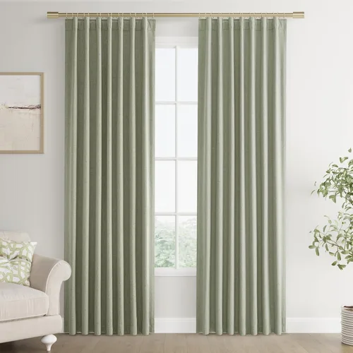 Miniatura 29 de Joywell 2 cortinas opacas 100%, lino, beige natural, trabillas traseras/cinta con ganchos, aislantes, de dormitorio, comedor, sala, puerta corrediza