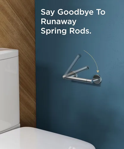 Miniatura 34 de FORIOUS Soporte de pared para papel higiénico, soporte de rollo de papel higiénico de doble poste giratorio de acero inoxidable para baño, Blanco