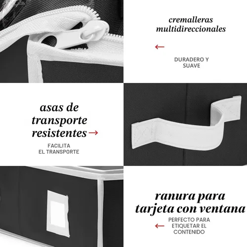Miniatura 3 de Organizador de papel de regalo de alta calidad, soporte para papel de regalo con bolsillos adicionales para decoraciones navideñas, asas reforzadas