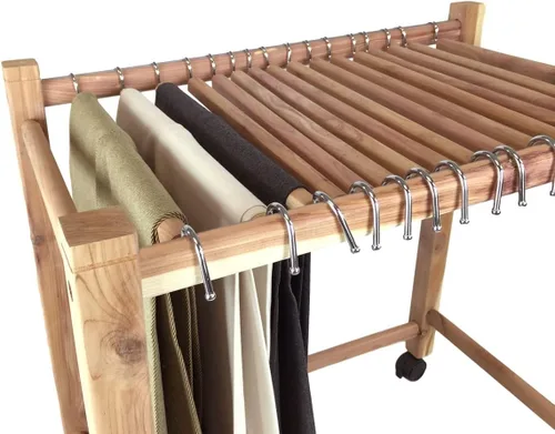 Miniatura 4 de Perchero aromático de cedro rojo para pantalones/perchero (tamaño regular 16 varillas)