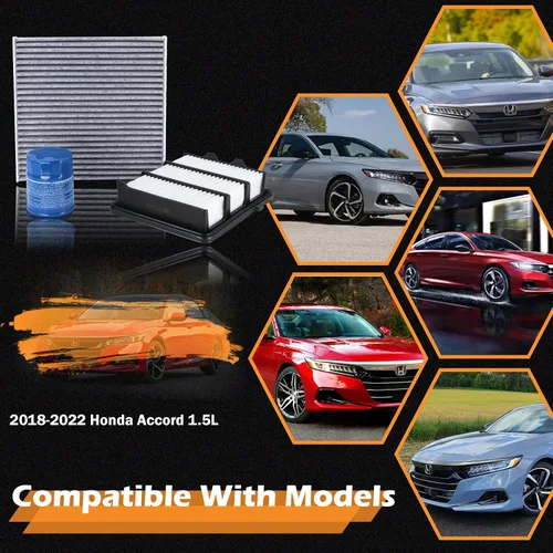 Miniatura 2 de 172206MAJ01 Filtro de aire de motor y filtro de aire de cabina CF11182 apto para Honda Accord 2.0L Hybrid 2023-2025, Honda CR-V 2.0L Hybrid 2023-2025