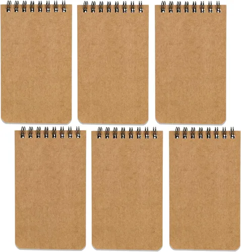 Miniatura 11 de QiCheng 6 paquetes de cuaderno de bolsillo pequeño bloc de notas de bolsillo pequeños cuadernos en espiral 3X5 pulgadas (6-2)