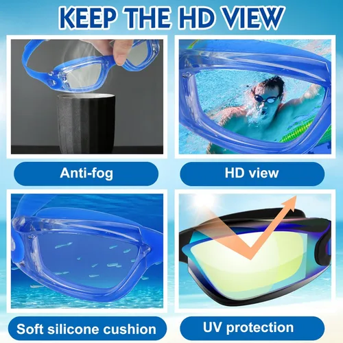 Miniatura 4 de Konohan 24 Pack Swim Goggles Bulk for Kids adult Pool Goggles Anti Fog Silicone No Leak Swimming Glasses for Men Women Youth Bright