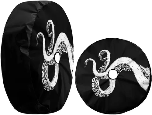 Miniatura 3 de Octopus - Funda para neumático de repuesto con orificio de cámara de respaldo para remolque, RV, SUV y muchos vehículos, 17 pulgadas