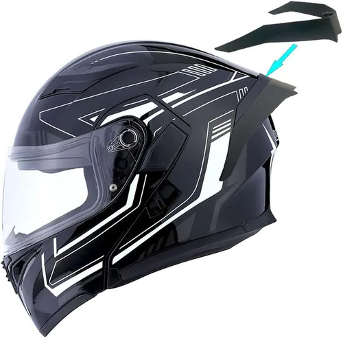 Miniatura 8 de 1Storm Casco modular de cara completa para motocicleta con doble visera abatible y protector solar: HB89 Flecha Azul