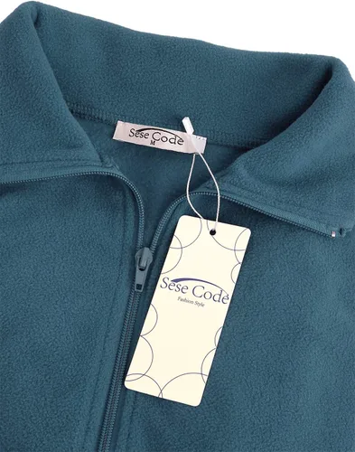 Miniatura 30 de SeSe Code Chaleco de forro polar ligero con cremallera frontal y bolsillos para mujer