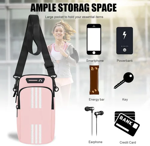 Miniatura 3 de Soporte para teléfono para correr, brazalete, bolsa cruzada para teléfono celular para mujeres y niños, iPhone 17 16 15 14 13 12 11 Pro Max Xs 16e
