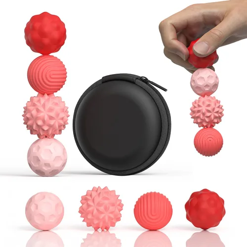 Miniatura 19 de Bolas Magnéticas de Silicona Juguete Fidget para Adultos, Bolas de Imanes de Silicona Suave, 2PCS Extra Grandes de 40.5mm Juguetes Sensoriales