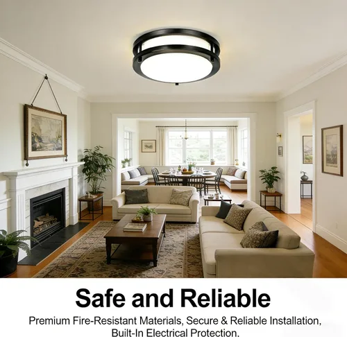 Miniatura 3 de Drosbey - Luminaria de techo LED empotrable, atenuable de 36 W, luces de techo de 12 pulgadas para cocina, dormitorio, baño, 3000 K/4000 K/5000 K