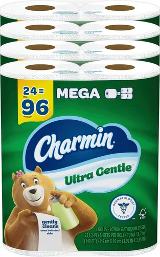 Miniatura 11 de Charmin Papel higiénico ultra suave, 9 megarrollos, 231 hojas por rollo