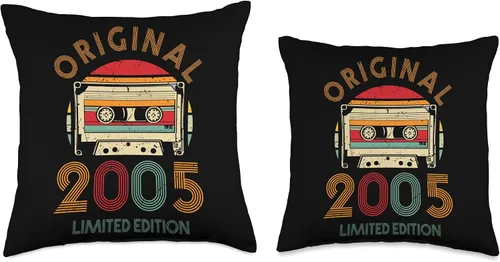 Miniatura 3 de Retro Limited Edition 2005 Cassette Tape 21st Birthday Throw Pillow