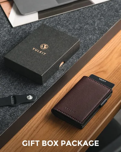 Miniatura 6 de VULKIT Tarjetero minimalista con tarjetero y protección RFID con capacidad para hasta 10 tarjetas