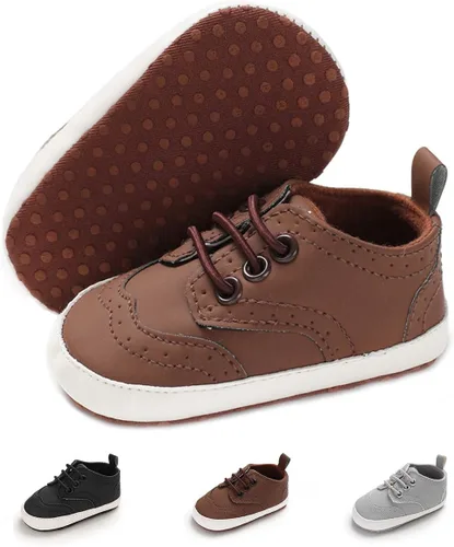 Miniatura 12 de COSANKIM Zapatos deportivos para bebé niño y niña, zapatos de tobillo altos, antideslizantes, suela suave, zapatos de cuna para niños pequeños