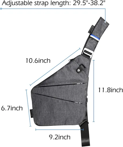 Miniatura 5 de NIID Sling Bags Mens Lightweight Crossbody Chest Casual Daypack Anti-theft Water Resistant Shoulder Backpack