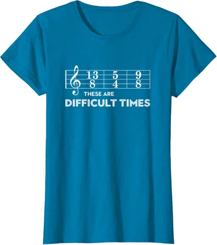 Miniatura 105 de Musician - Camiseta con texto en inglés "These are Difficult Times", talla S