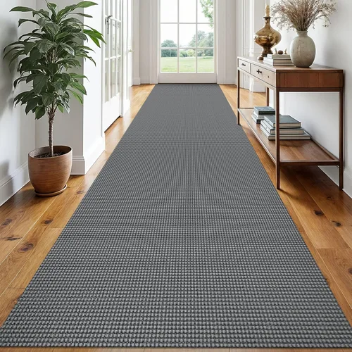 Miniatura 130 de EARTHALL Alfombra de pasillo 3x14 pies, alfombras lavables extra largas para pasillos, tejidas, antideslizante, alfombra trenzada para entrada