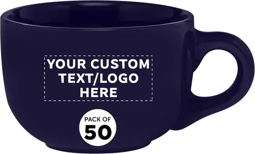Miniatura 11 de Juego de 10 tazas de capuchino de cerámica personalizadas, 18 onzas, paquete a granel, perfectas para café, té, espresso, cacao caliente y otras
