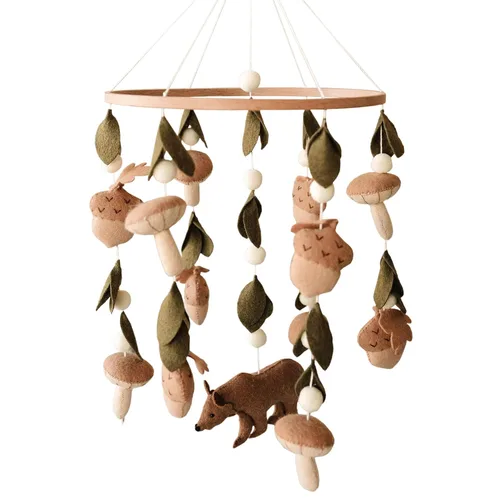 Miniatura 12 de Móvil para cuna de bebé – Móvil colgante de madera para cuna, decoración de guardería para niños y niñas, regalo perfecto de ducha