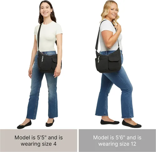 Miniatura 99 de Baggallini womens Everywhere Bagg Crossbody Women 11x9 Lightweight Nylon Hobo Water-resistant Travel Bag W/Rfid
