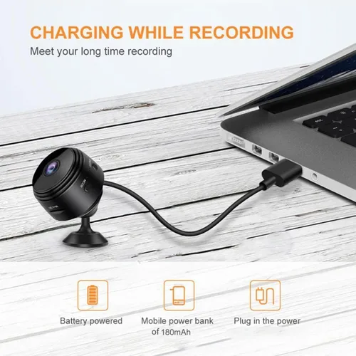 Miniatura 4 de Cámara de seguridad mini Enzemit, cámara A9 mini, cámara WiFi 1080P HD para interiores y exteriores para bebé/mascota/niñera, cámara IP