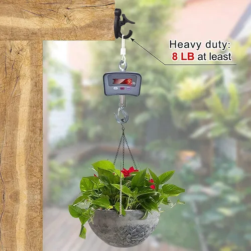 Miniatura 5 de Lewufe Ganchos para Luces de Cadena para Exteriores, Ganchos de Tornillo para Colgar Luces de Navidad, Ganchos Colgantes para Luces de Patio, Cable