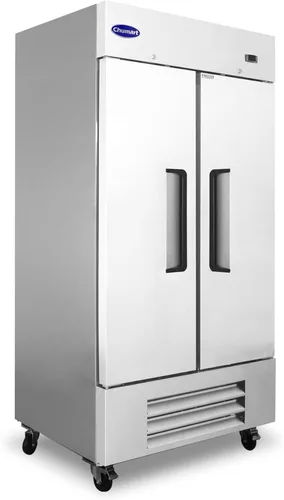 Miniatura 9 de Congelador Comercial de 27" con Puerta Sólida Individual, Congelador Vertical de Acero Inoxidable de 23 Pies Cúbicos con Enfriamiento por