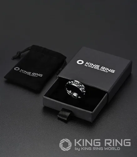 Miniatura 6 de King Ring Anillos giratorios de engranajes de 0.315 pulgadas – Anillos para ansiedad ultra pulidos para hombres y mujeres – Diseñado en Estados