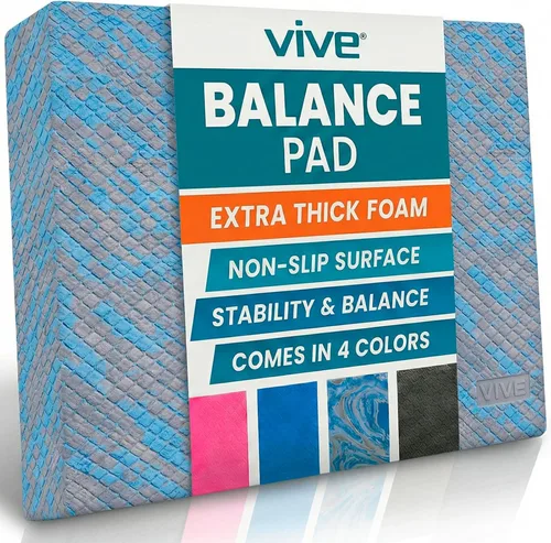 Miniatura 12 de Vive Almohadilla de equilibrio – Esterilla de yoga grande de espuma para terapia física, entrenamiento de estabilidad, ejercicio de rodilla