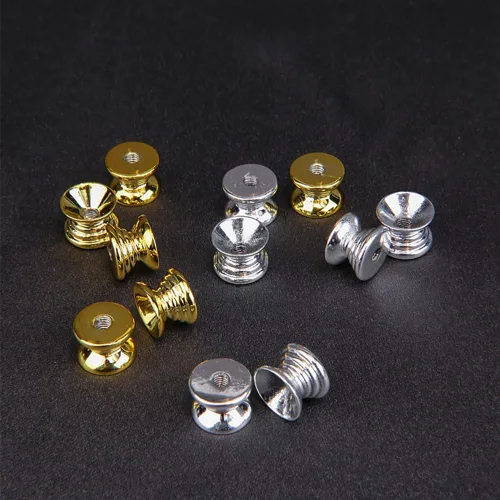 Miniatura 7 de 24 piezas hechas a mano de joyero DIY DIY Base de manija, mini puerta de gabinete de un solo agujero, aleación de metal, accesorios creativos