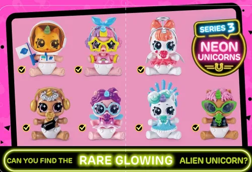 Miniatura 6 de 5 Surprise Unicorn Squad Series 6 - Escuadrón resplandor de unicornio recién nacido (paquete de 2) por ZURU, juguetes coleccionables misteriosos