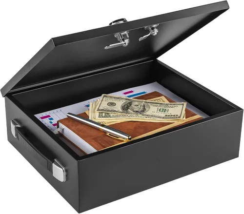 Miniatura 9 de Caja fuerte ignífuga, combinación dual y cofre de seguridad con cerradura de llave