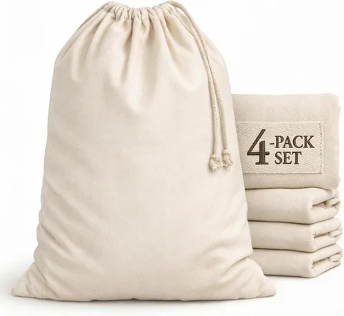 Miniatura 11 de Urban Villa Bolsa de lavandería 1 paquete de bolsa de lavandería extra grande de lona resistente, bolsas de lavandería de algodón natural, multiuso