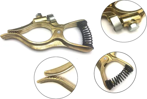 Miniatura 4 de KINGQ Abrazadera de tierra de soldadura estilo T de 300 amperios de latón