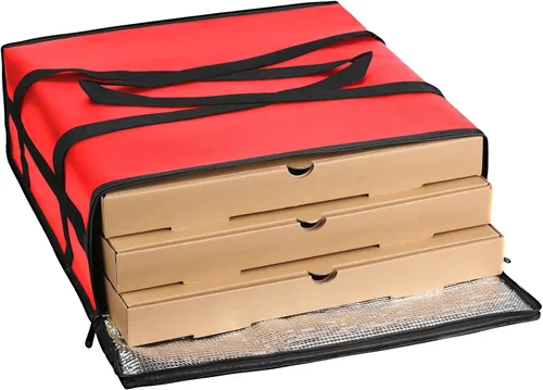 Miniatura 4 de musbus Bolsas Aisladas para Transportar Pizza Grandes para Entregas, Bolsa de Entrega de Pizza Aislada 50x50 para Uso Personal y Profesional Rojo