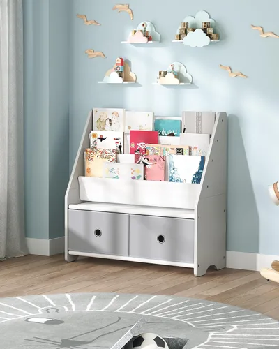 Miniatura 3 de CHOEZON Estantería infantil y almacenamiento de juguetes, estante de libros para niños de gran capacidad de 4 niveles, estantería para niños