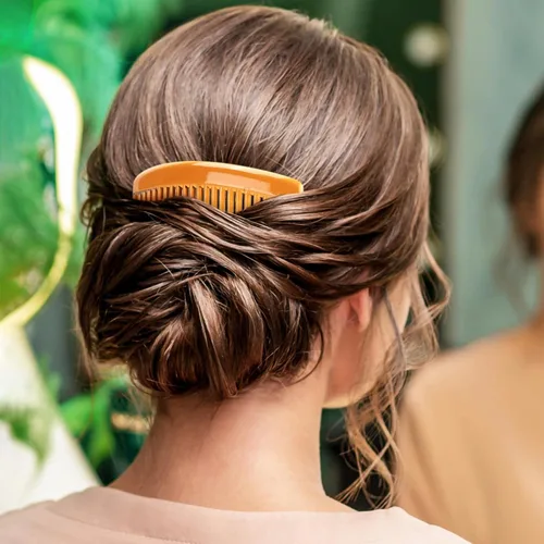 Miniatura 6 de 24 peines laterales de plástico para el cabello, peine giratorio francés con 23 dientes, pinzas de pelo fino, peines decorativos para el cabello