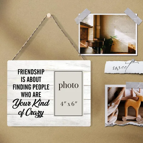 Miniatura 4 de Nurawo Regalos divertidos para amigos, regalos de amistad para mujeres, amigos, hombres, regalo de compañeros de trabajo, marco de fotos de madera