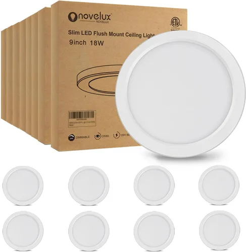 Miniatura 12 de Lámparas de techo de montaje empotrado de 7 pulgadas con certificación ETL, 12 W, 1200 lúmenes, regulable, luz de techo LED redonda ultrafina