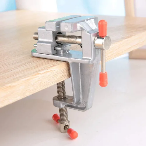 Miniatura 6 de Mini tornillo de banco de mesa, Mini abrazadera de mesa de joyero, Mini abrazadera de mesa Vice de banco pequeño, Soporte de banco de trabajo