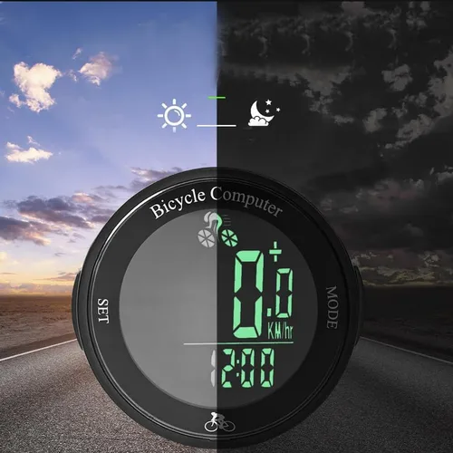 Miniatura 5 de Sensor de velocidad de ciclismo para carretera,Computadora de ciclismo inalámbrica,Velocímetro de bicicleta con retroiluminación automática IP67