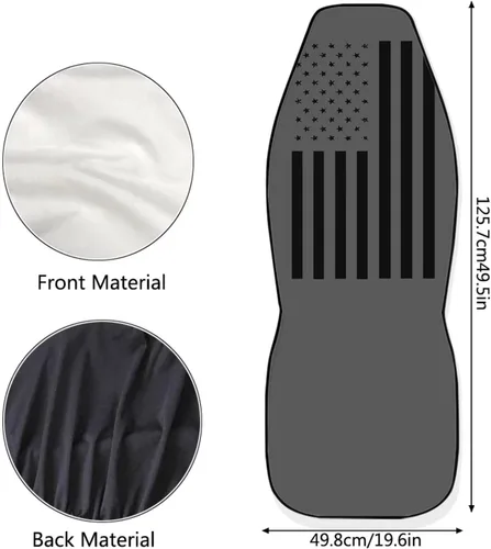 Miniatura 7 de 2 fundas de asiento para automóviles con estampado de bandera americana del 4 de julio, color negro, accesorios para el interior del vehículo