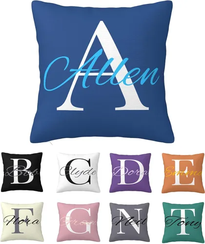 Fundas de almohada personalizadas con nombre, fundas de almohada personalizadas de 18 x 18 pulgadas, tamaño estándar, regalos de graduación de Foto
