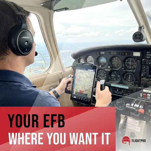 Miniatura 8 de FlightPro ProAviator - Soporte de yugo para iPad Pro 12.9", iPad mini y teléfonos, para pilotos