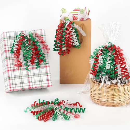 Miniatura 15 de HUIHUANG Lazos de color rosa intenso para envolver regalos, lazo de regalo rizado de 5 pulgadas x 8 unidades, lazos de cinta autoadhesivos para Rosa