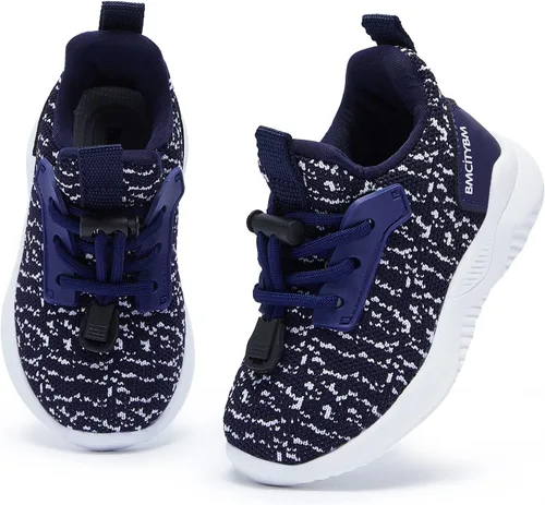 Miniatura 4 de BMCiTYBM Zapatos para niños y niñas, zapatos para caminar descalzos, de malla, transpirables, tenis sin cordones