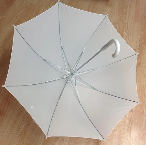 Miniatura 2 de Paraguas de nylon blanco de la boda de la despedida de soltera 26" apertura impermeable, Blanco, Moderno